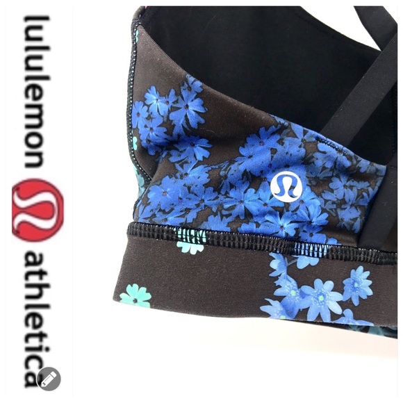 💕SALE💕 Lululemon Black Energy Bra in Petal Pop - Picture 5 of 8